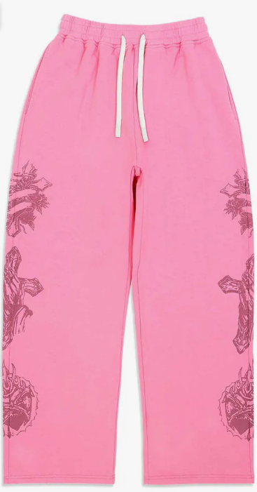 RIGHTEOUS TATTED SWEATPANTS (PINK)