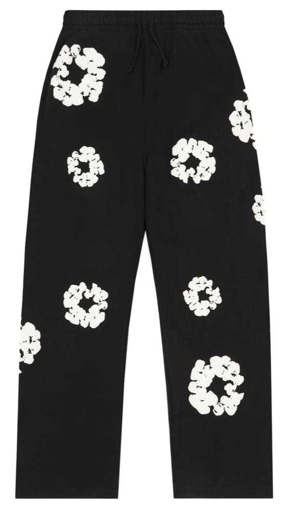 DENIM TEARS BLACK SWEATPANTS (OPEN BOTTOM)