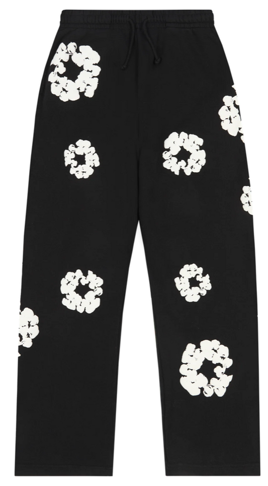 DENIM TEARS BLACK SWEATPANTS (OPEN BOTTOM)