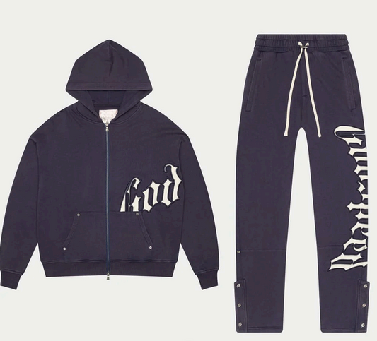 GODSPEED NAVY SILVER SWEATSUIT
