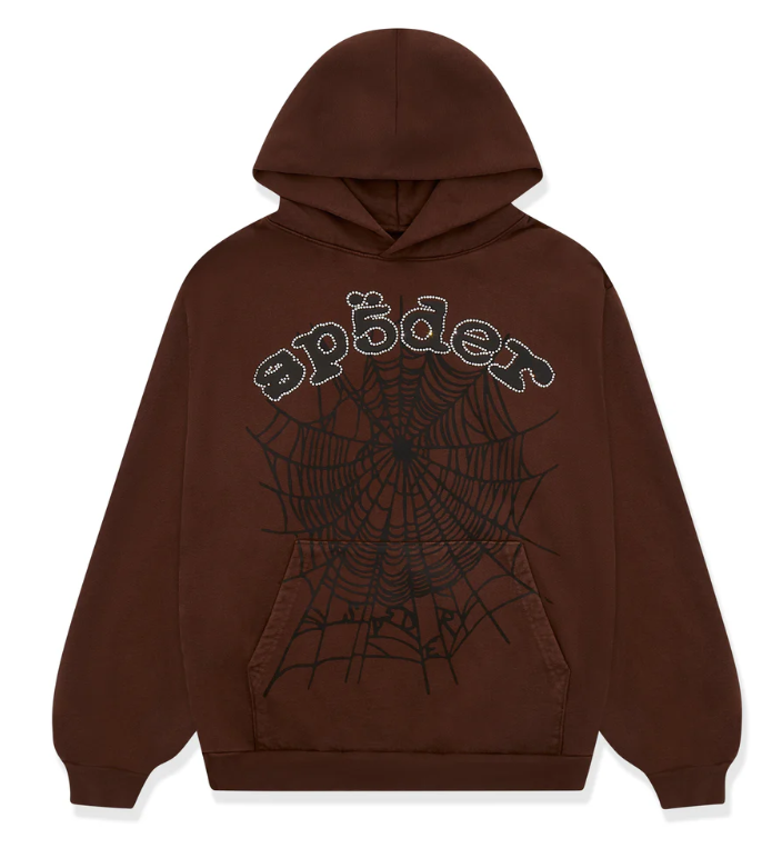 SP5DER BROWN OG WEB HOODIE