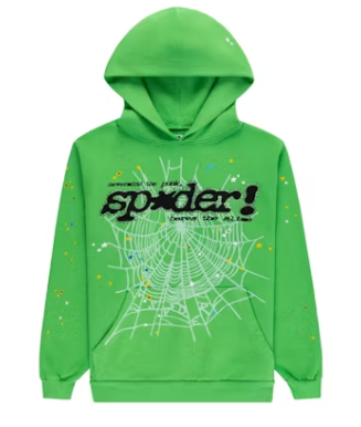 SP5DER GREEN RHINESTONE PUNK V2 HOODIE