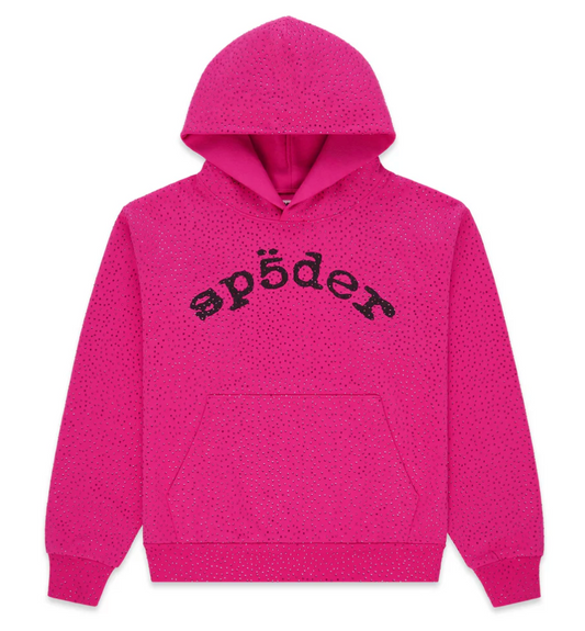 SP5DER PINK VVS HOODIE