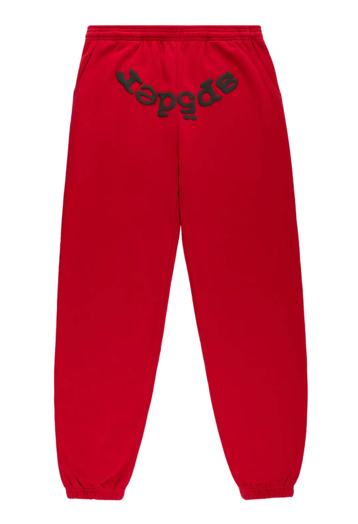 SP5DER OG WEB SWEATS "RED"