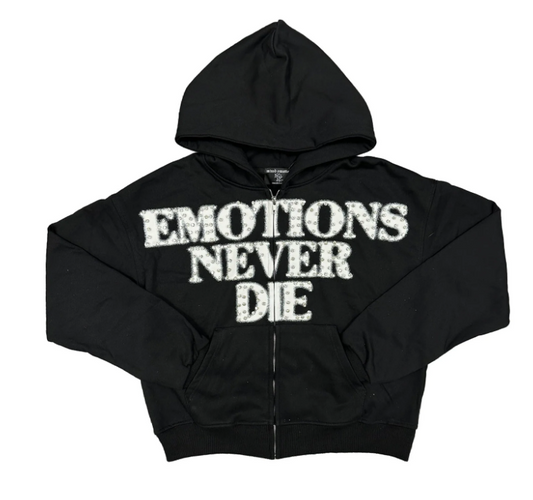 MIXED EMOTIONS 'END' RHINESTONE HOODIE