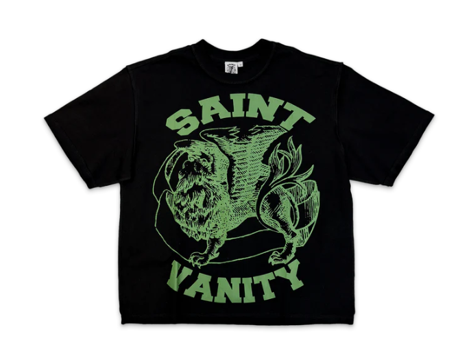 SAINT VANITY GRIFFIN TEE (BLACK/GREEN)