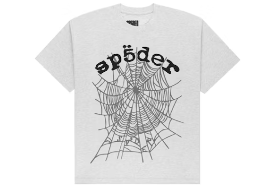 HEATHER GREY OG WEB TEE SP5DER