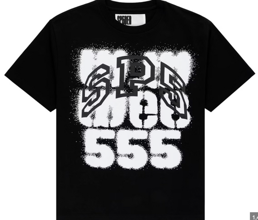 SP5DER BLACK SPRAY TEE