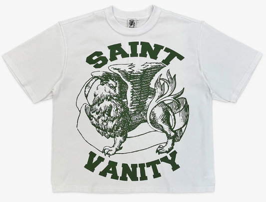 SAINT VANITY GRIFFIN TEE (WHITE/GREEN)