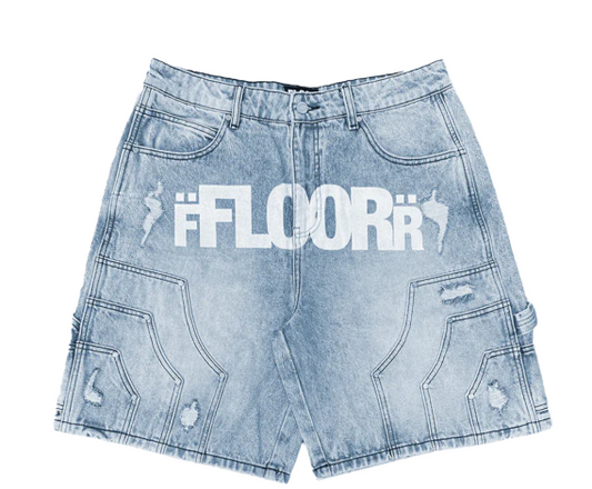 FLOOR 914 UNIFORM JEAN SHORTS (BLUE WASH)
