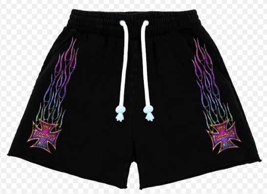FLOOR 914 SKYSTRICKER PURPLE SHORTS