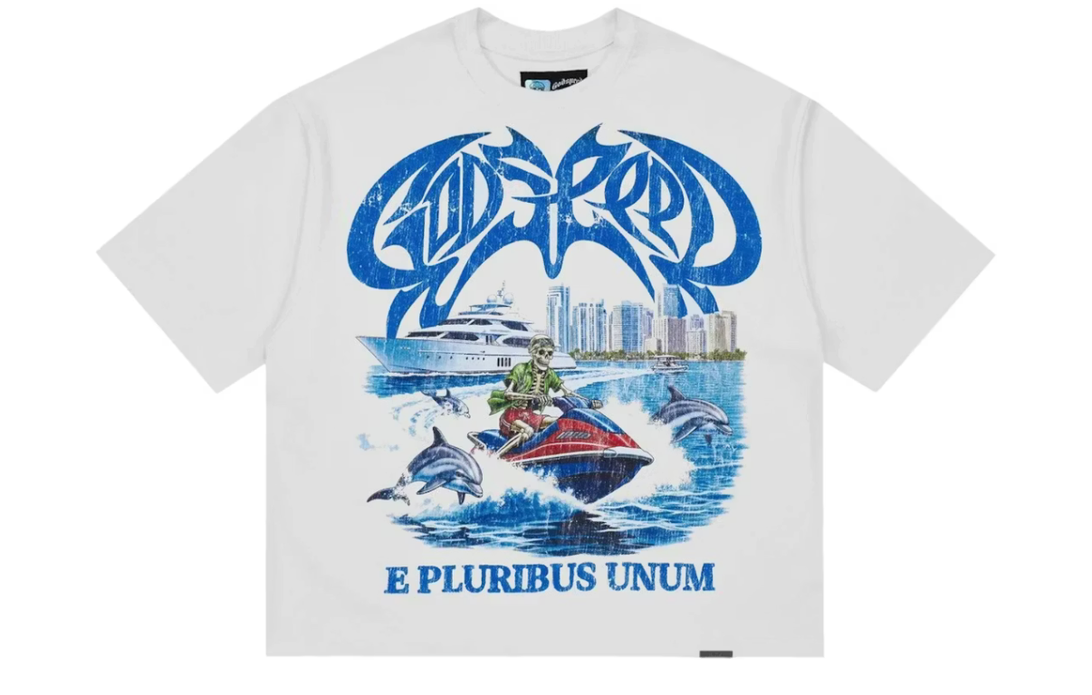 GODSPEED GMYC WAVE RUNNER T-SHIRT(WHITE)