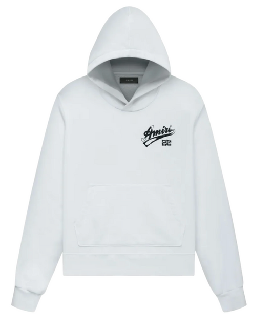 AMIRI 22 LOGO HOODIE WHITE