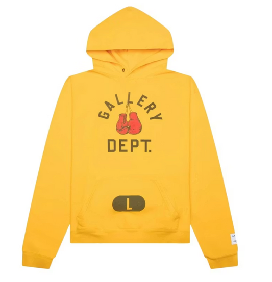 Gallery Dept. Boxing Merch Hoodie Yellow