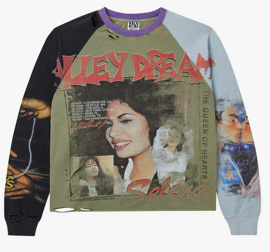 U VALE FOREVER LA FLOR CHOP N SCREW L/S TEE GREEN