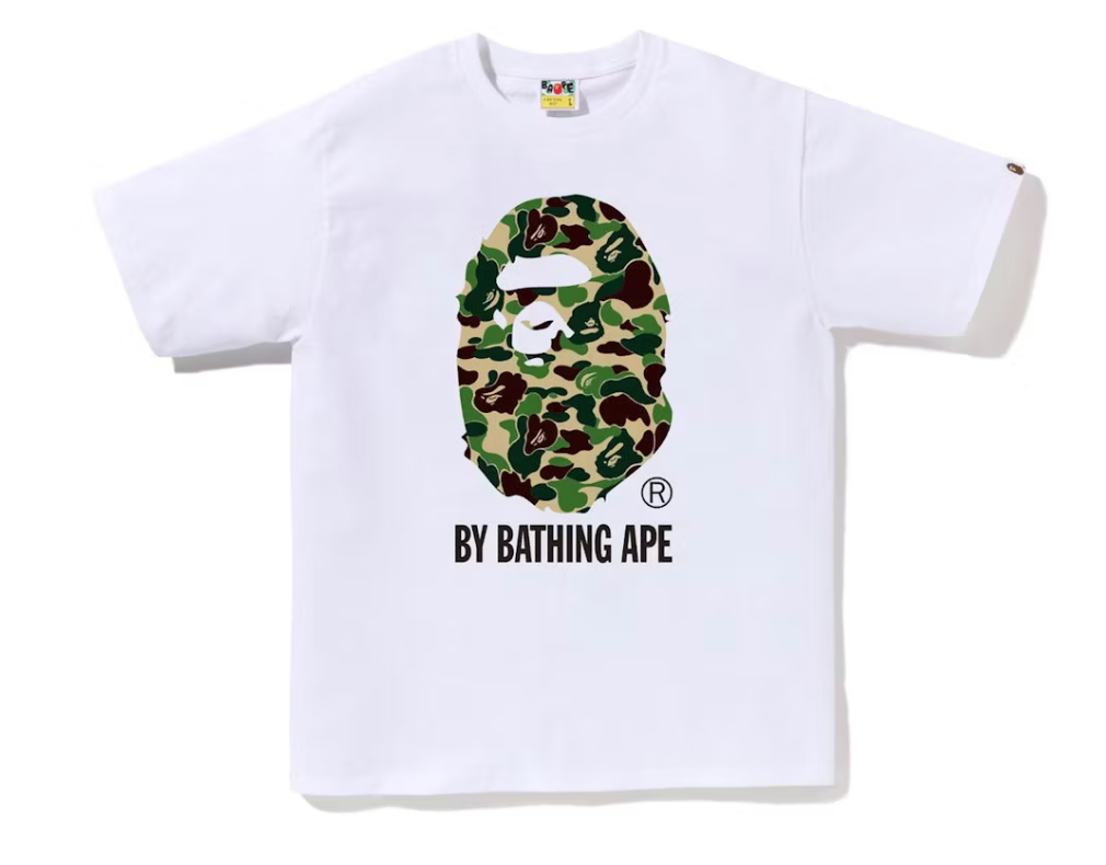 BAPE TEE CAMO BY BATHING APE 'WHITE/GREEN'