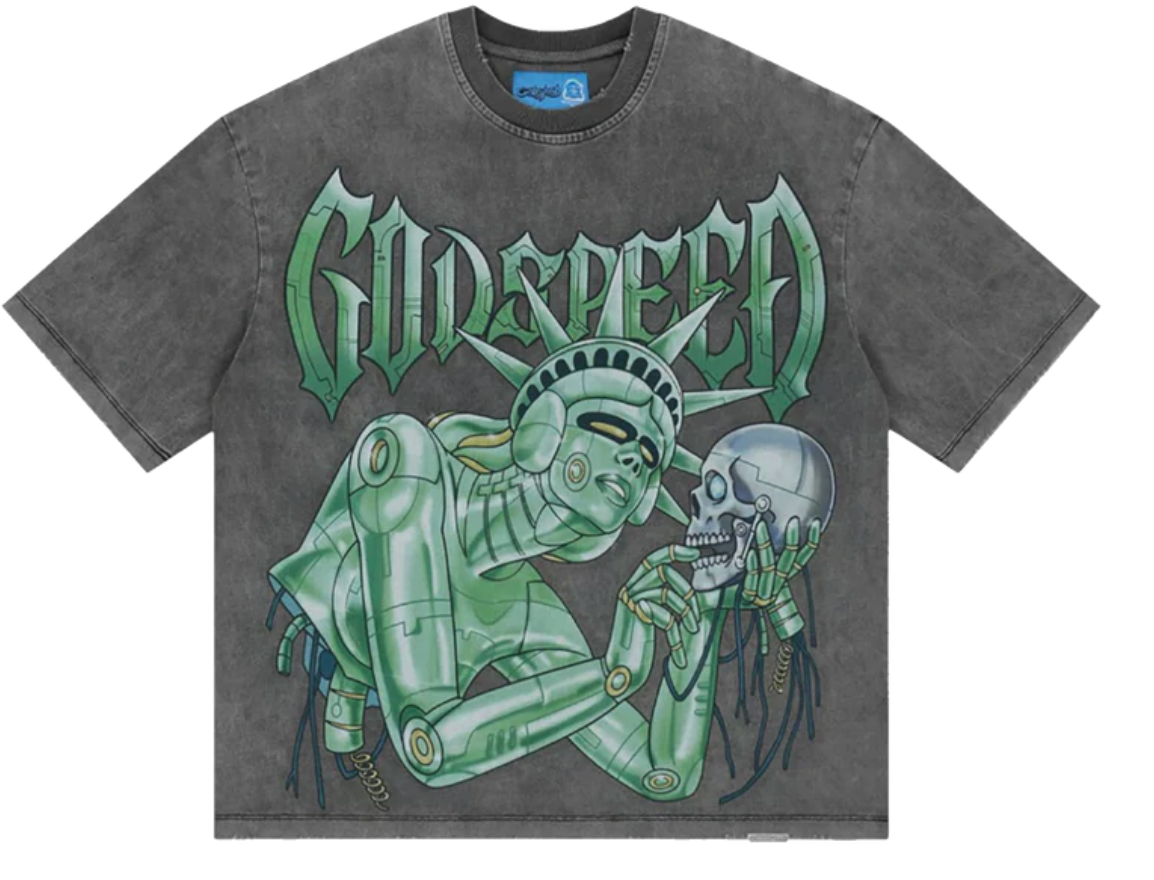 GODSPEED NY FREEDOM PROTOCOL TEE 'GREY'
