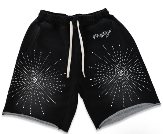 PRESTIGE “STAR RHINESTONE” BLACK SHORTS