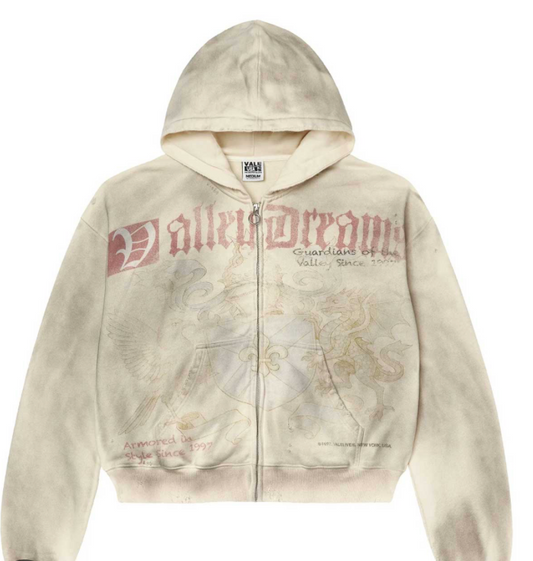 VALE FOREVER GUARDIAN ZIP UP HOODIE 'CREAM'