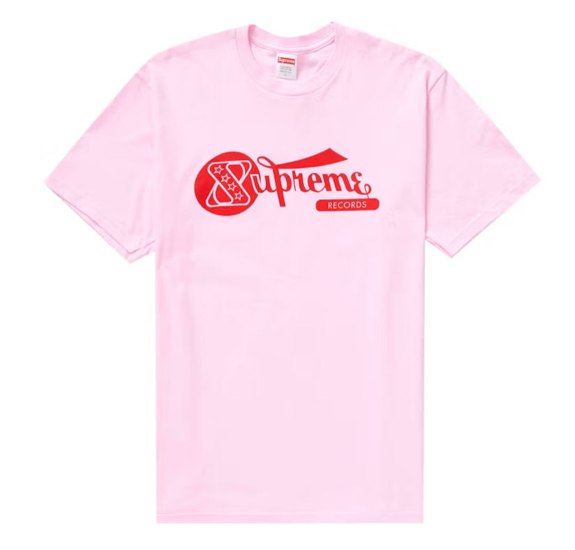 SUPREME PINK RECORDS TEE