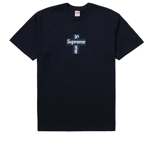 SUPREME CROSS BOX LOGO 'NAVY'
