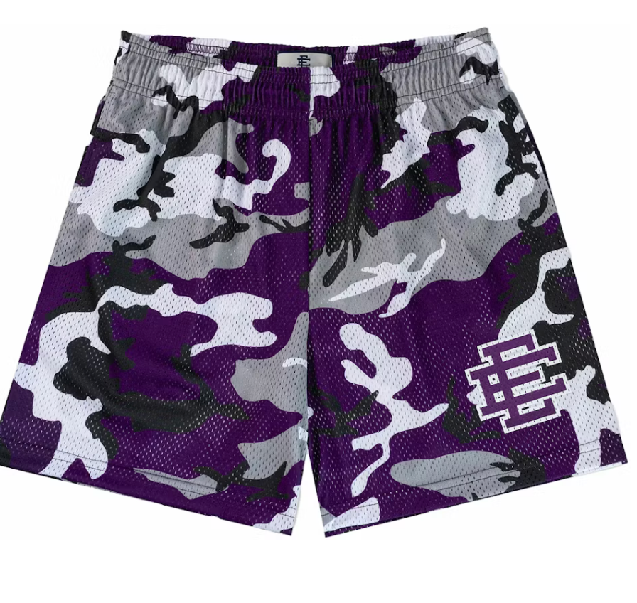 U ERIC EMANUEL BASIC/CORE SHORT 'PURPLE/BLACK CAMO'