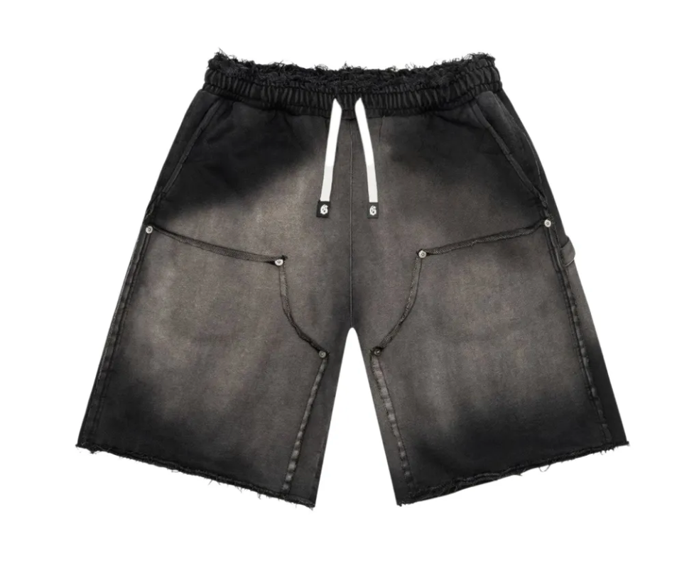 GODSPEED DISTRESSED CARPENTER SHORTS 'BLACK'