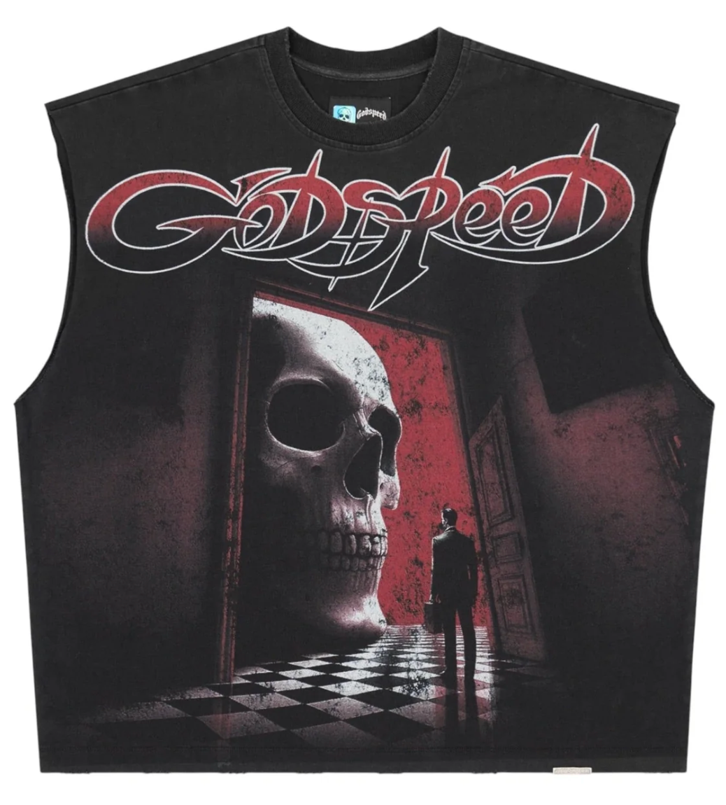 GODSPEED SLENDERMAN CUT-OFF TEE 'BLACK'