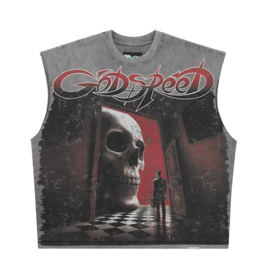 GODSPEED SLENDERMAN CUT-OFF TEE 'GREY'