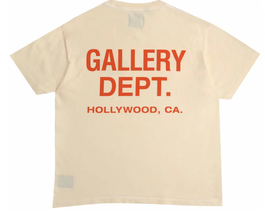 GALLERY DEPT. SOUVENIR TEE 'CREAM/ORANGE'