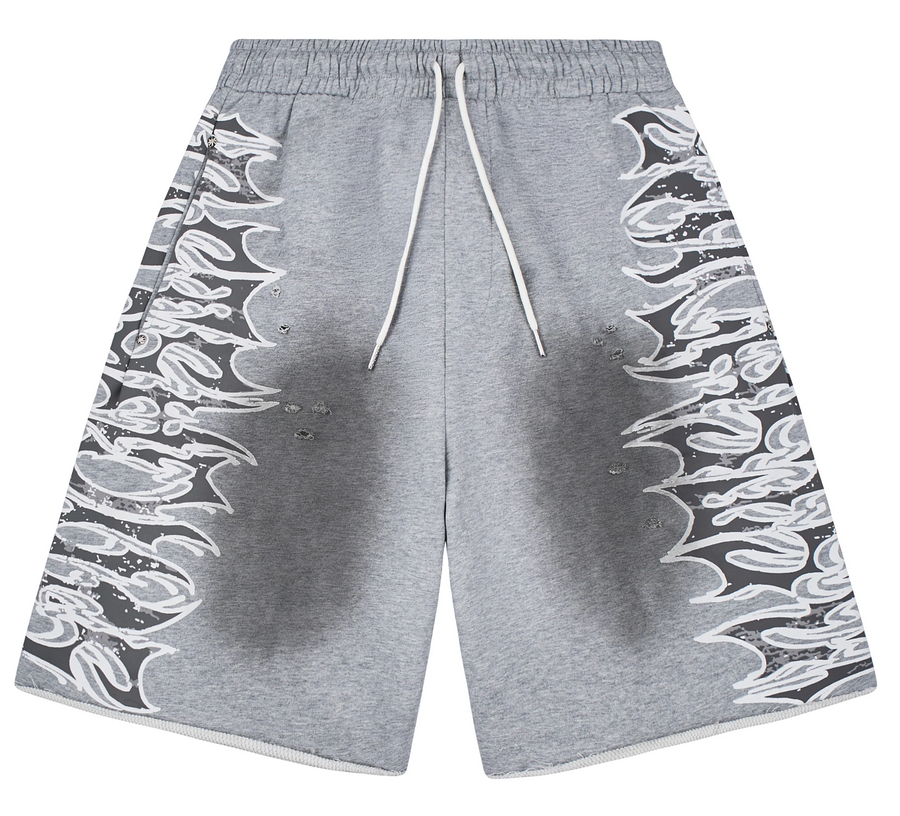 LOSTSHDWS LS GRAPHIC SWEATSHORT  GREY