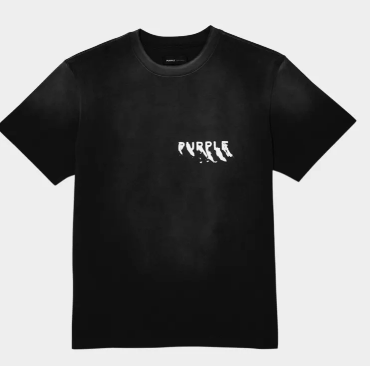 PURPLE 'PAINTED WORDMARK' TEE