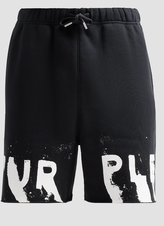 PURPLE 'PAINTED WORDMARK' SHORTS