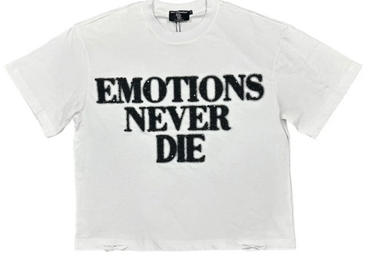 MIXED EMOTIONS END TEE 'WHITE/BLACK'