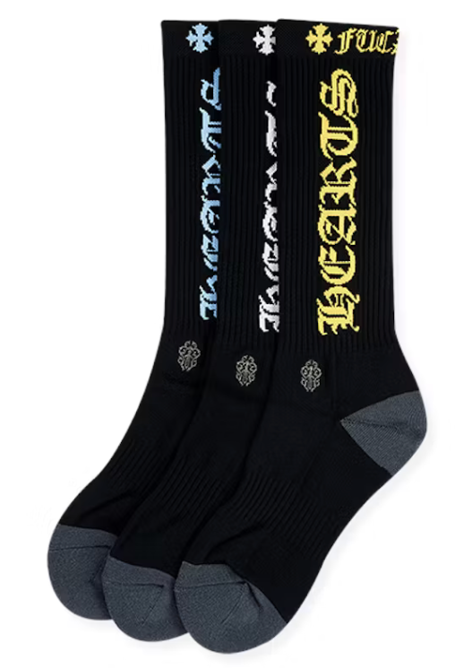 Chrome Hearts 3-Pack CH Socks Multicolor/Black (SINGLE PACK)