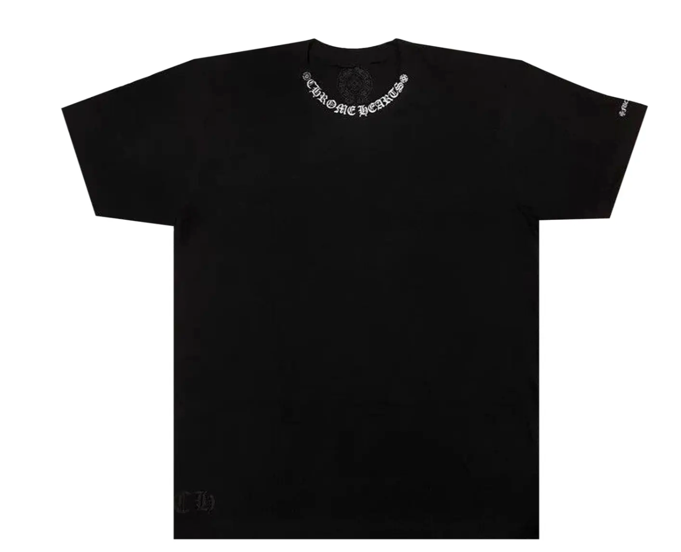 CHROME HEARTS NECK LOGO TEE 'BLACK'