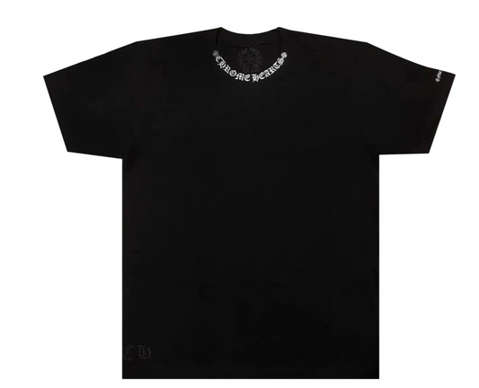 CHROME HEARTS NECK LOGO TEE 'BLACK'