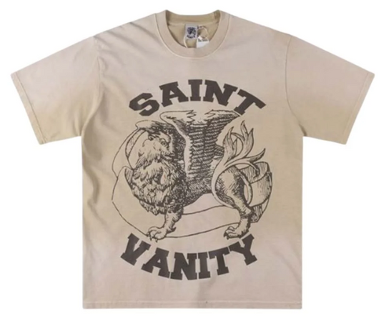 SAINT VANITY GRIFFIN TEE (CREAM/BROWN)