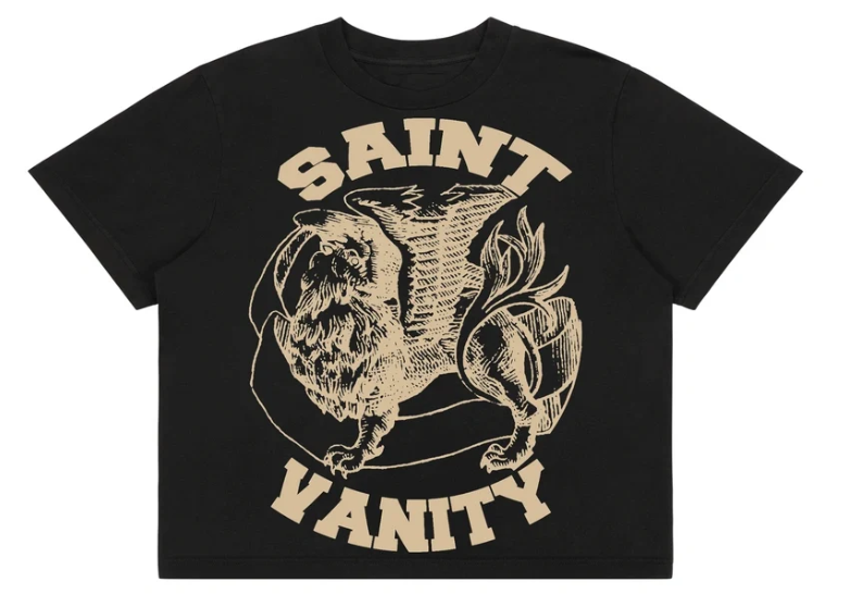 SAINT VANITY GRIFFIN TEE (BLACK/CREAM)