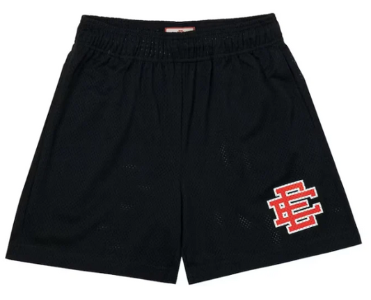 ERIC EMANUEL EE BASIC SHORTS BLACK VARSITY RED
