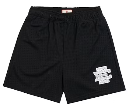ERIC EMANUEL EE BASIC CORE SHORT BLACK WHITE SILVER METALLIC