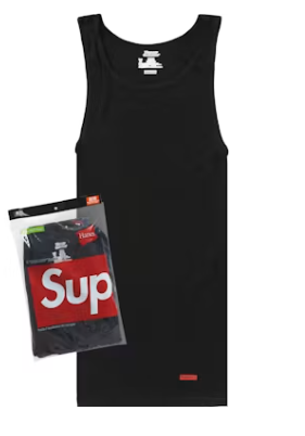 SUPREME HANES TANK TOPS (BLACK)
