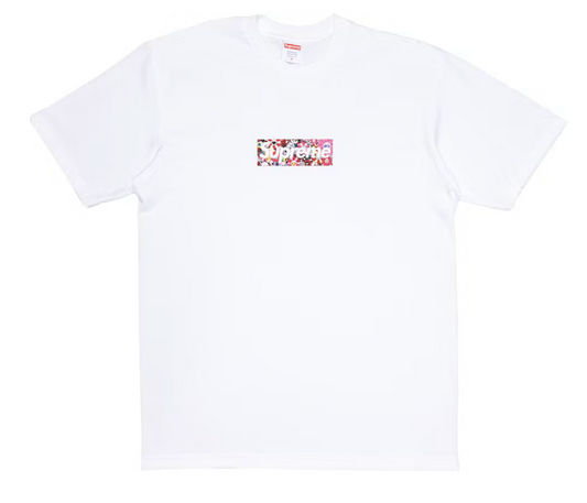 SUPREME TAKASHI MURAKAMI COVID-19 RELIEF BOX LOGO TEE (WHITE)