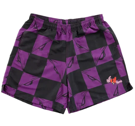 MATTY BOY ANTI PROMO 99 EYES NYLON SHORTS PURPLE