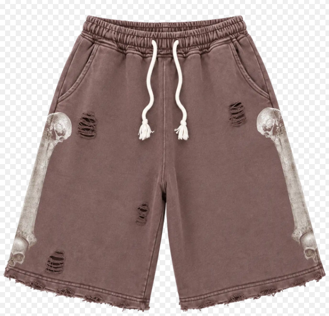 FLOOR 914 BONE SWEAT SHORTS (BROWN)