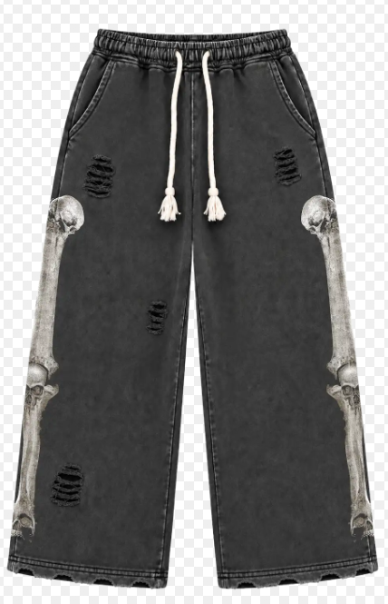 FLOOR 914 BONE SWEATPANTS (BLACK)