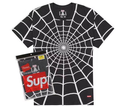 SUPREME HANES SPIDER-MAN TAGLESS TEES (2 PACK) BLACK