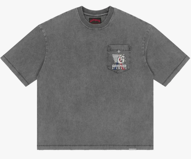 GODSPEED GS AIR PARIS POCKET TEE GREY