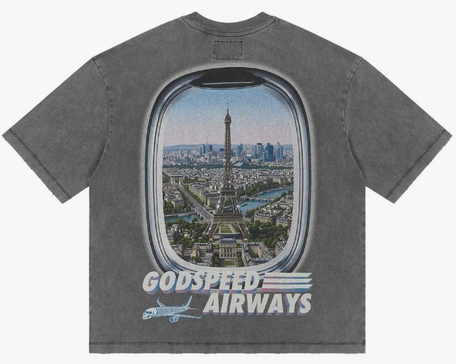 GODSPEED GS AIR PARIS POCKET TEE GREY