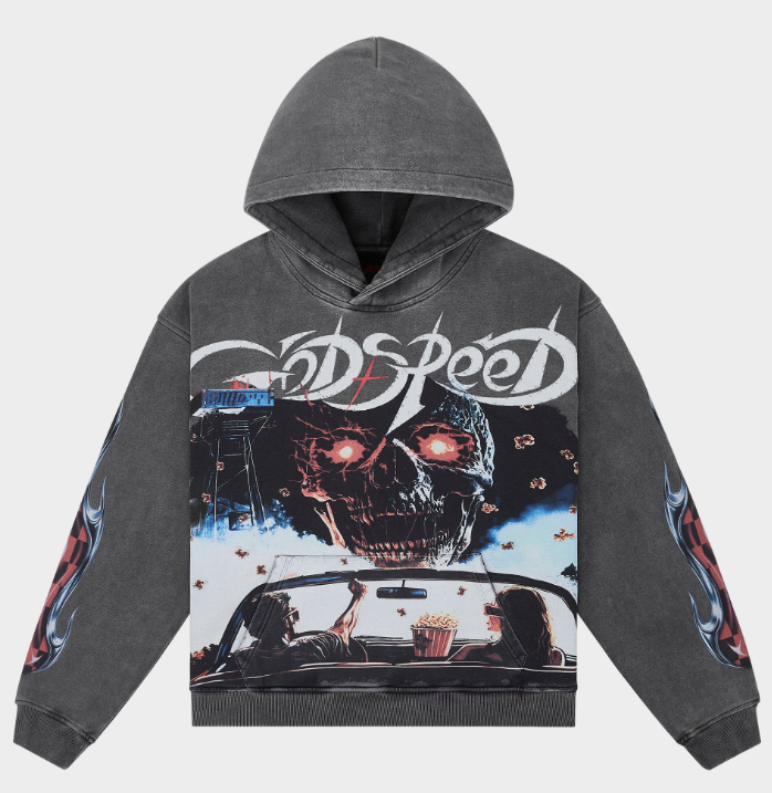 GODSPEED DRIVE IN GREY WASH HOODIE